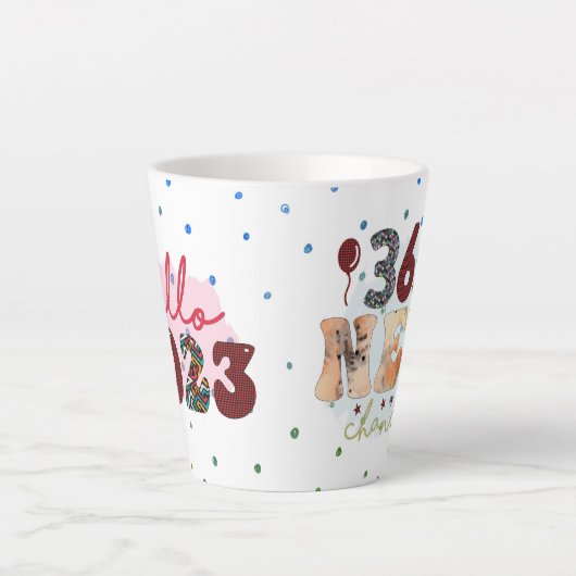 Neujahr 365 Tage Milchtasse (Vorderseite)