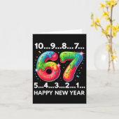 Neujahr 67 Candy Countdown Lustiges Neues Jahr 2 Karte (Gelbe Blume)