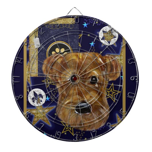 NEUJAHR AIREDALE DARTSCHEIBE (vorne)