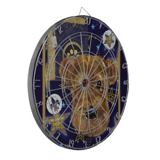 NEUJAHR AIREDALE DARTSCHEIBE (Vorderseite Links)