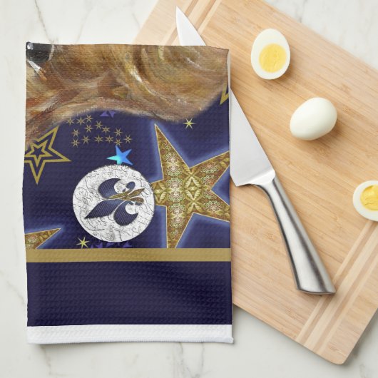 NEUJAHR AIREDALE HANDTUCH (Viertel Falte)