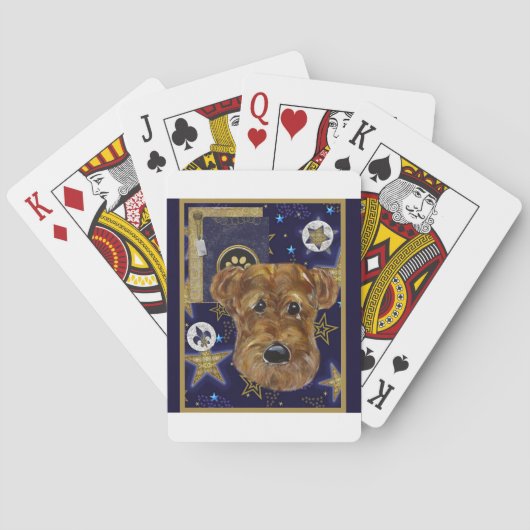 NEUJAHR AIREDALE SPIELKARTEN (Rückseite)