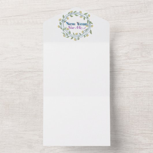 Neujahr All In One Einladung (Innen Boden)