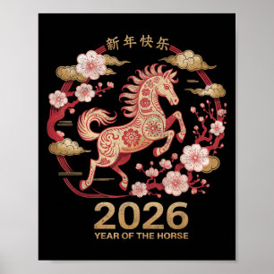 Neujahr am Montag chinesisches Neujahr 2026 Jahr d Poster