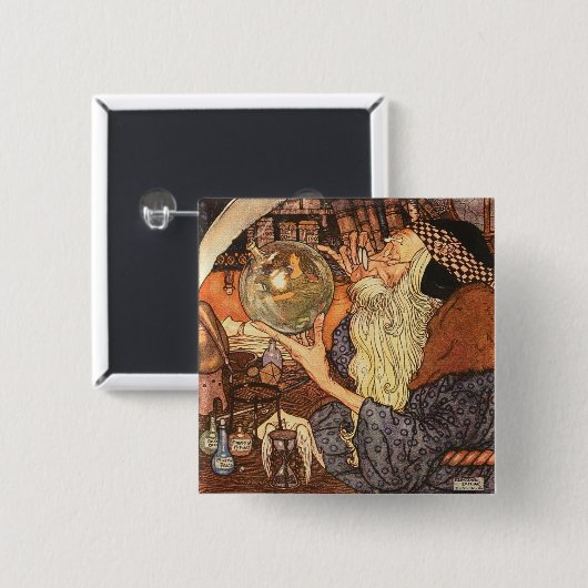 Neujahr Antike Vaterzeit Button (Vorne & Hinten)