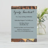 Neujahr Antike Vaterzeit Einladung (Stehend Vorderseite)