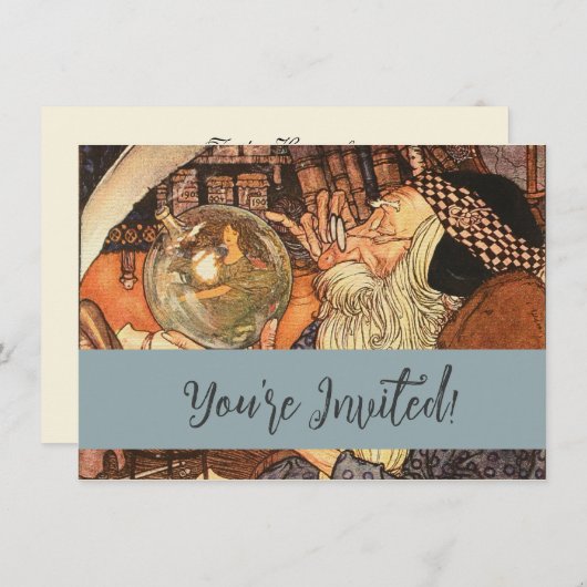 Neujahr Antike Vaterzeit Einladung (Vorne/Hinten)