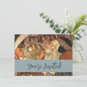 Neujahr Antike Vaterzeit Einladung (Stehend Vorderseite)