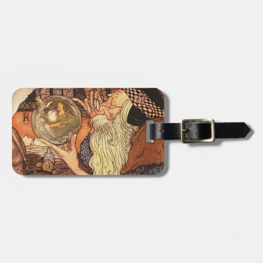 Neujahr Antike Vaterzeit Gepäckanhänger (Vorderseite horizontal)