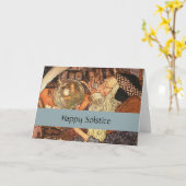 Neujahr Antike Vaterzeit Karte (Gelbe Blume)