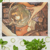 Neujahr Antike Vaterzeit Küchentuch (Gefaltet)