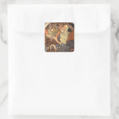 Neujahr Antike Vaterzeit Quadratischer Aufkleber (Tasche)