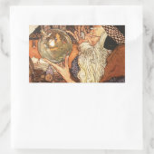 Neujahr Antike Vaterzeit Rechteckiger Aufkleber (Tasche)