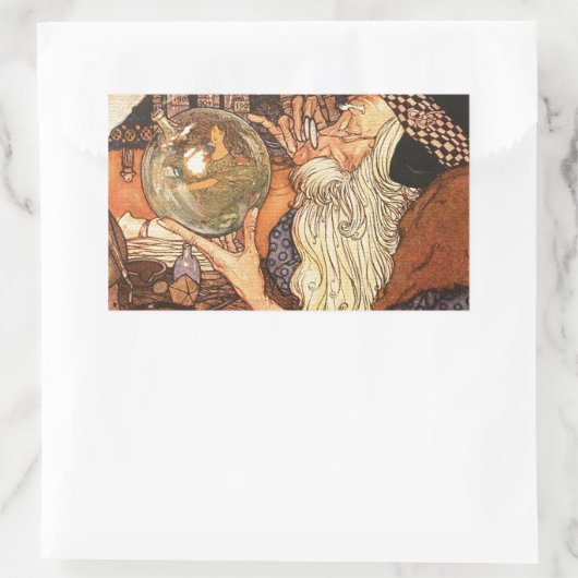 Neujahr Antike Vaterzeit Rechteckiger Aufkleber (Tasche)