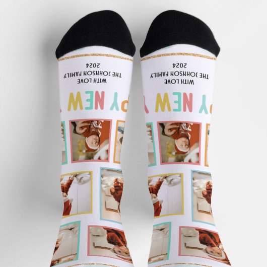 Neujahr Baby Custom Nachhaltig Premium Crew Socke (Oben)