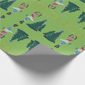 Neujahr Ballerina Matte Wrapping Paper Geschenkpapier (Ecke)