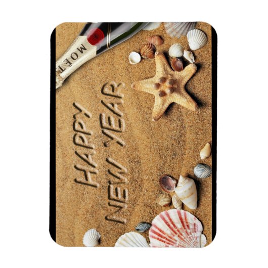 Neujahr Beach Flexible Magnet (Vertikal)