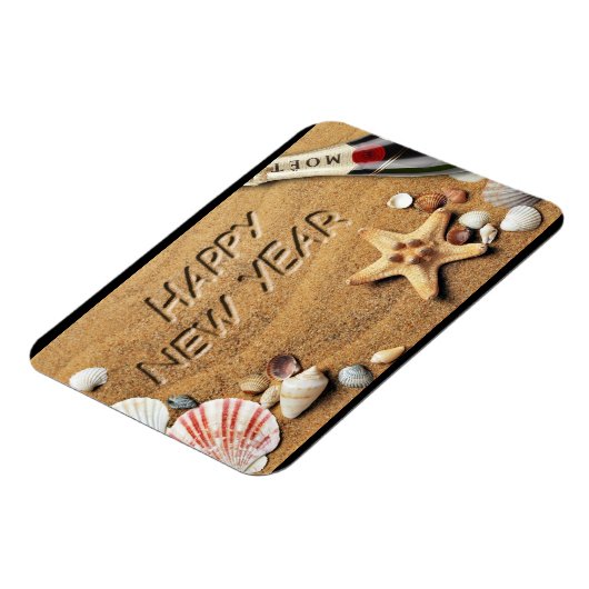 Neujahr Beach Flexible Magnet (Linke Seite)