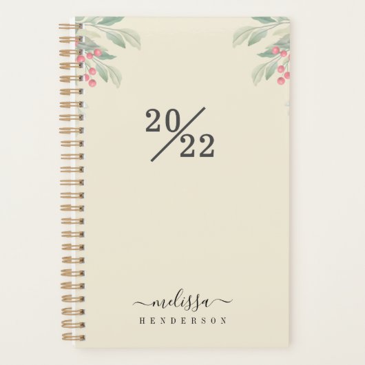 Neujahr Berries Botanisch 2022 Planer (Vorderseite)