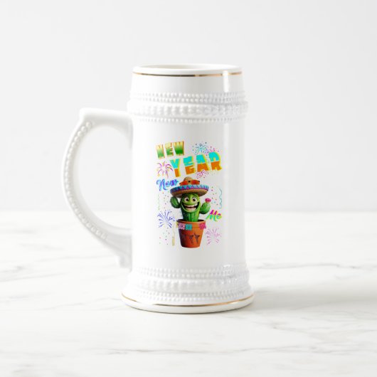 Neujahr Bierglas (Links)