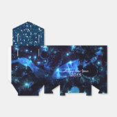 Neujahr - Bluelampen und Glitzer-Muster - Gefällig Geschenkschachtel (Ungefaltet)