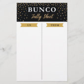 Neujahr Bunco Party Game Tsheet (Vorderseite)
