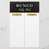 Neujahr Bunco Party Game Tsheet (Rückseite)