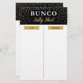 Neujahr Bunco Party Game Tsheet (Vorne/Hinten)