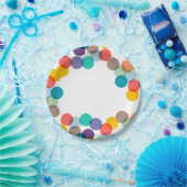 Neujahr bunter Spaß Confetti Dots Holiday Party Pappteller (Party)