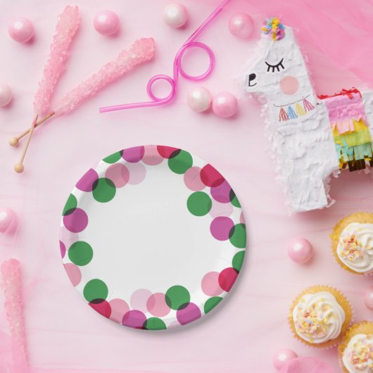 Neujahr bunter Spaß Confetti Dots Holiday Party Pappteller (Party)