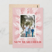 Neujahr Chef Pink HolidayPostcard Postkarte (Vorne/Hinten)