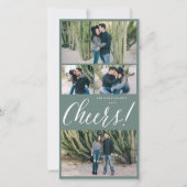 Neujahr Chevskript Moderne Weihnachtsfotokarte Feiertagskarte (Vorderseite)