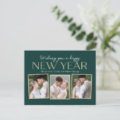 Neujahr Collage Editable Color Holiday Postkarte (Stehend Vorderseite)