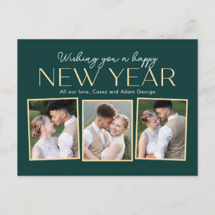 Neujahr-Collage editierbare Farb-Feiertagspostkart Feiertagspostkarte