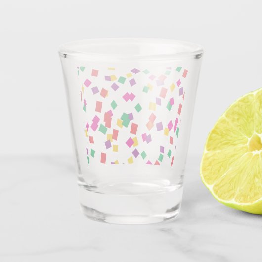 Neujahr Confetti Schnapsglas (Rückseite)