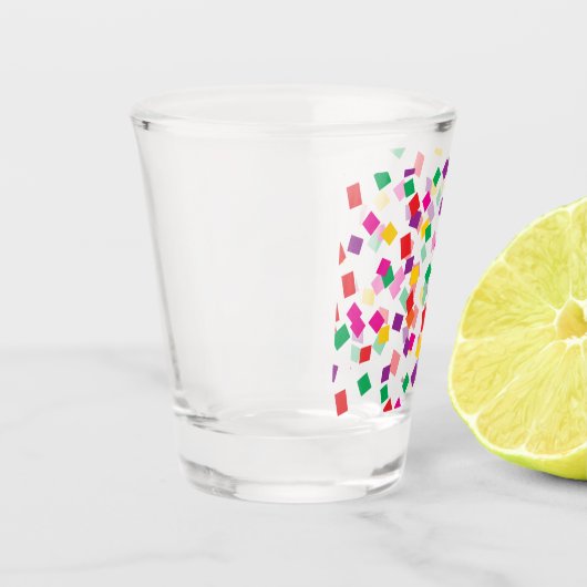 Neujahr Confetti Schnapsglas (Links)