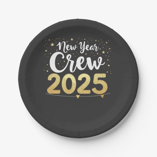 Neujahr Crew 2025 Cousin Crew Matching Family Pappteller (Vorderseite)