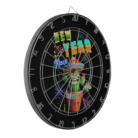 Neujahr Dartscheibe (Vorderseite Links)