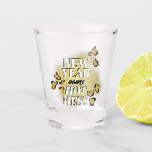 Neujahr dasselbe heiße Mess Funny Gold Glitzer Leo
