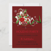 Neujahr Dekoration loli Pop, Weihnachtsstar Invit Einladung (Vorderseite)