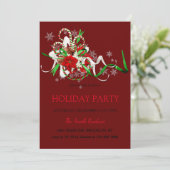 Neujahr Dekoration loli Pop, Weihnachtsstar Invit Einladung (Stehend Vorderseite)