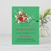 Neujahr Dekoration loli Pop, Weihnachtsstar Invit Einladung (Stehend Vorderseite)