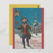 Neujahr der Vintagen Stadtkriminalität Postkarte (Vorne/Hinten)