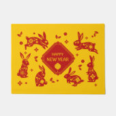 Neujahr des Kaninchens 2023 Fußmatte (Vorderseite)