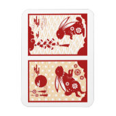 Neujahr des Kaninchens 2023 Magnet (Vertikal)