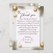 Neujahr Design Gold Elegant Baby Shower Dankeskarte (Vorne/Hinten)