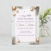 Neujahr Design Gold Elegant Baby Shower Einladung (Stehend Vorderseite)