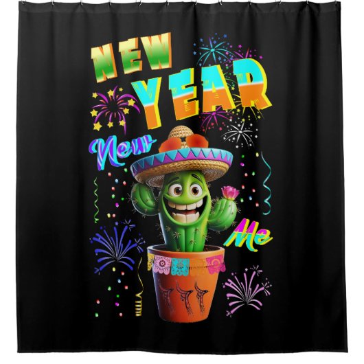 Neujahr Duschvorhang (Vorderseite)