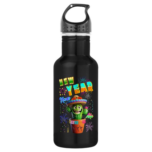 Neujahr Edelstahlflasche (Vorderseite)