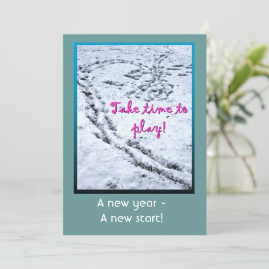 Neujahr Einladung (Stehend Vorderseite)